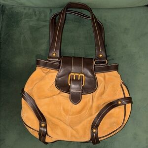 Dooney & Bourke Tan and Brown Shoulder Bag